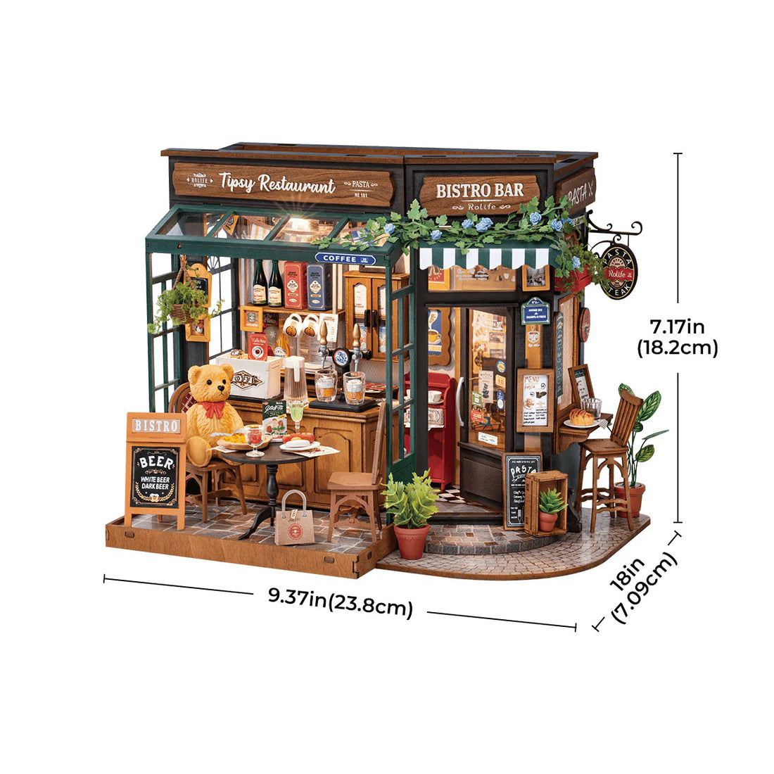 Rolife Tipsy Restaurant DIY Miniature House, image 3