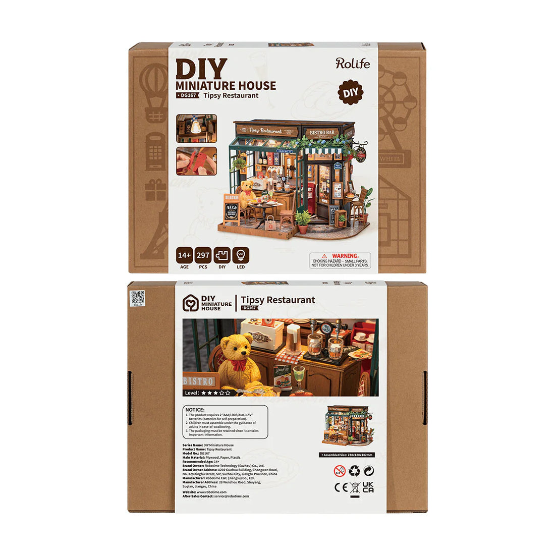 Rolife Tipsy Restaurant DIY Miniature House, image 2