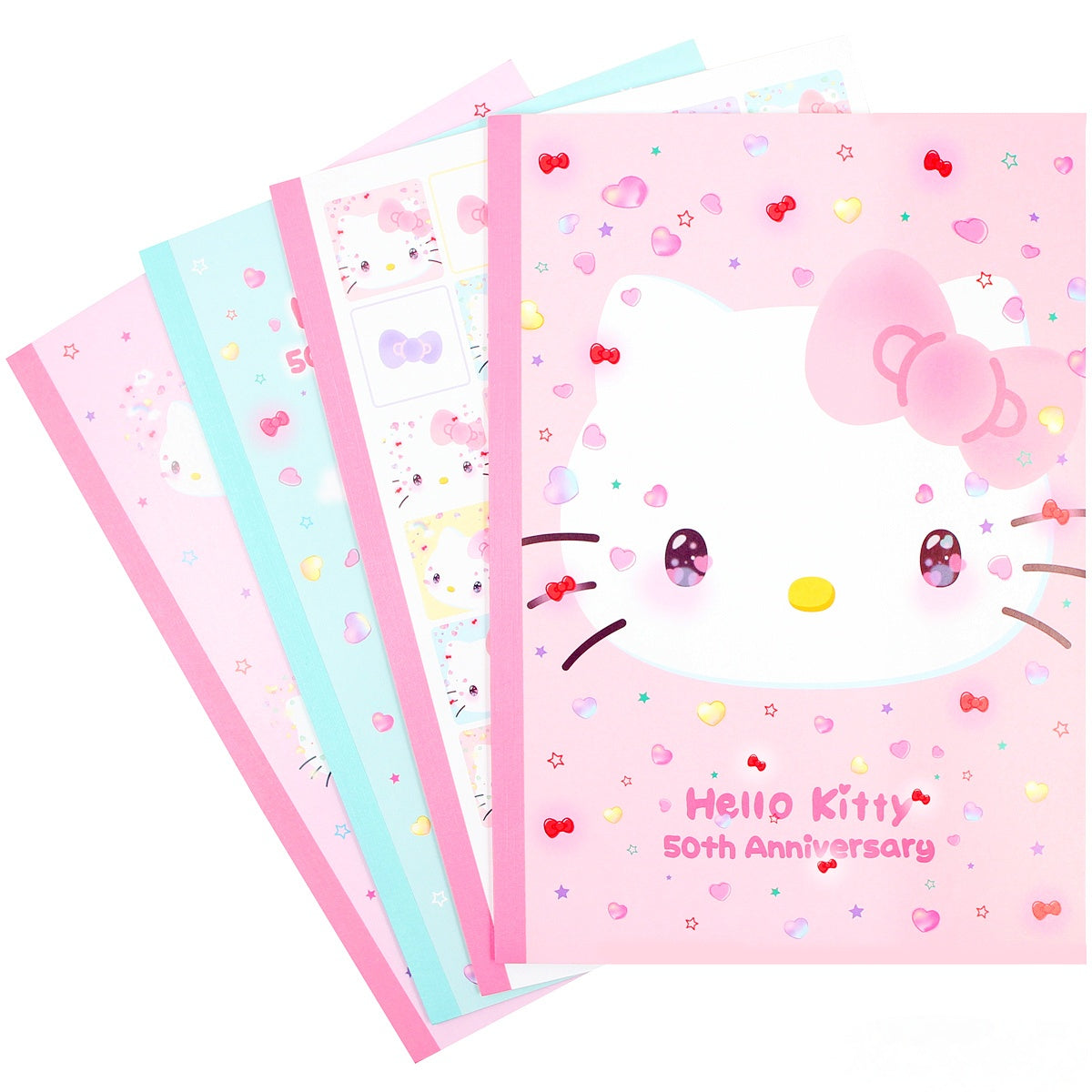 Sanrio Hello Kitty 50th Anniversary B5 Ruled Notebook Set of 4