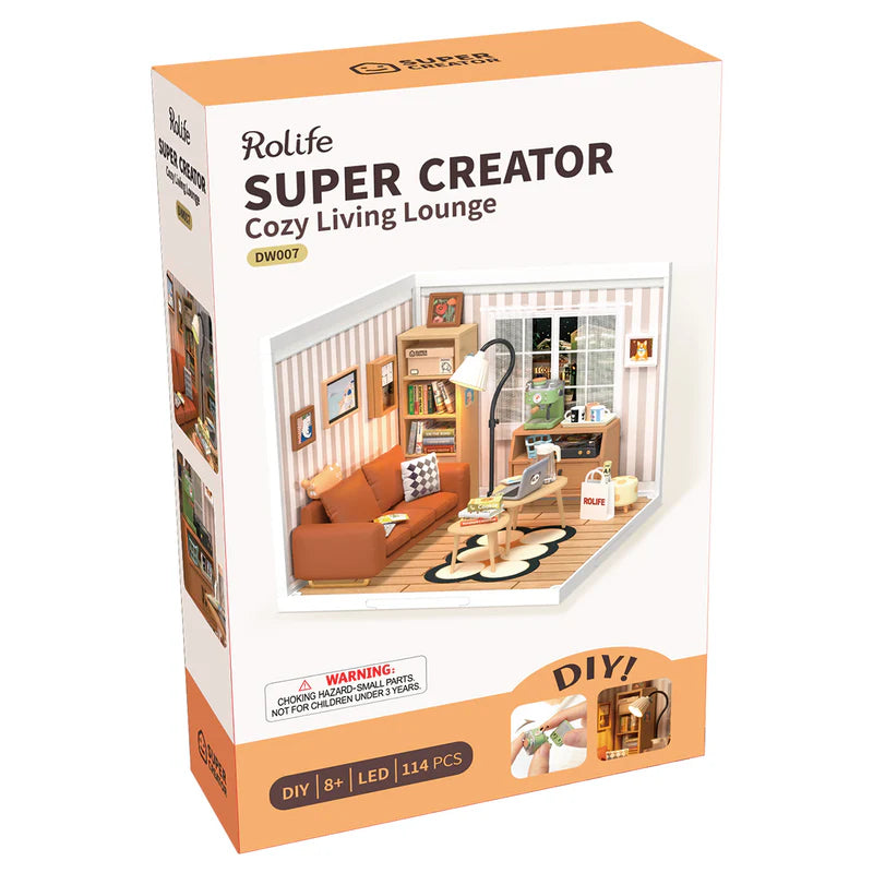 Rolife Cozy Living Lounge DIY Miniature House Kit, image 5