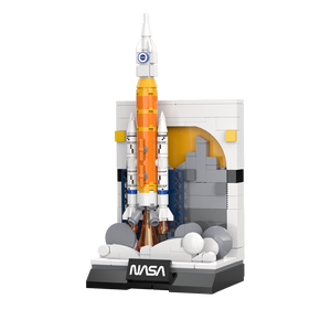 CaDA Sls Artemis Rocket Brick Model Kits featuring NASA Space Launch System rocket model.