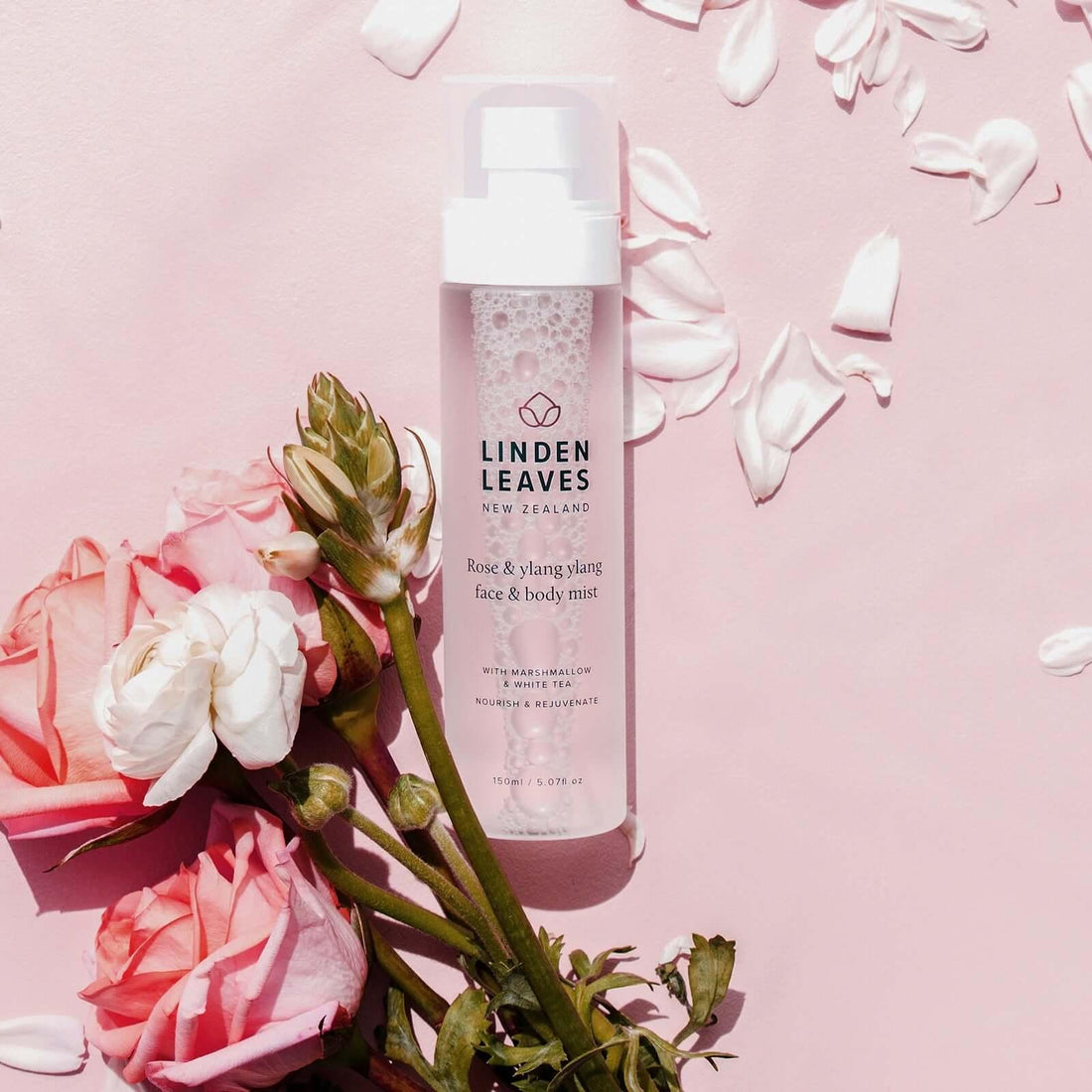 Linden Leaves Rose & Ylang Ylang Face & Body Mist 150ml - Clearance - (Unpackaged), image 2