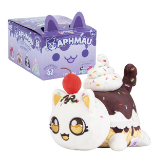 Aphmau Mystery MeeMeows Ice Cream Series Plush Blind Box featuring a cute cat plush with ice cream design.