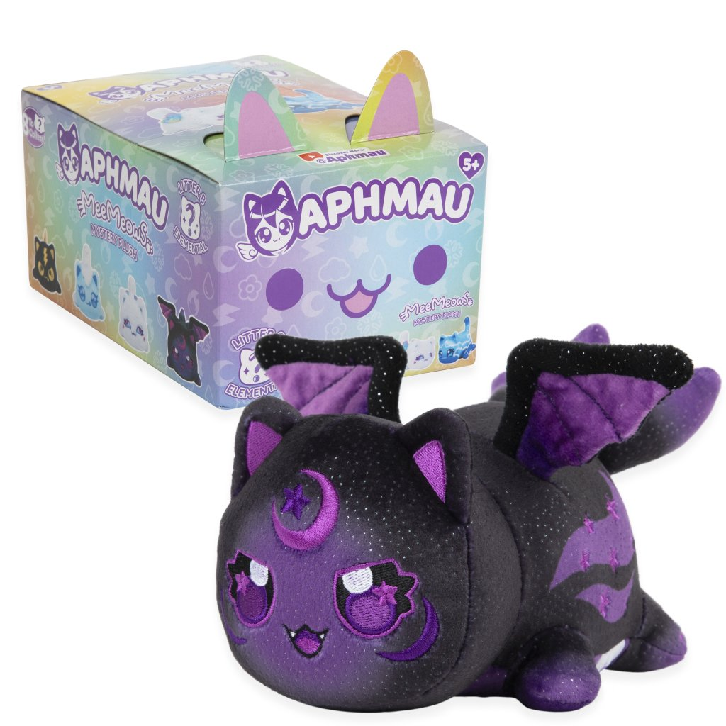 Aphmau Mystery Meemeows Series 8 Elemental Plush Blind Box with cute plush character and packaging.