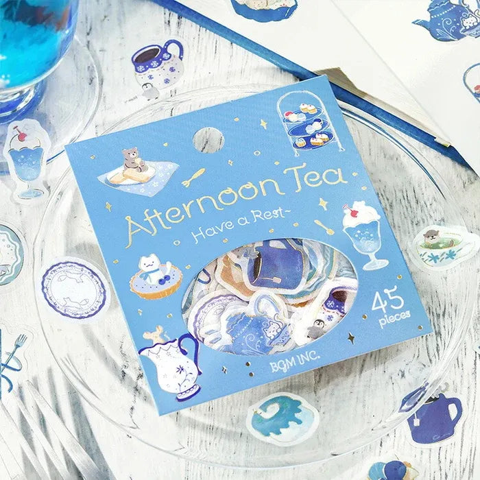 BGM Animals & Sweets Afternoon Tea Party Series Foil Stamped Flake Stickers, image 14