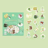 BGM Animals & Sweets Afternoon Tea Party Series Foil Stamped Flake Stickers