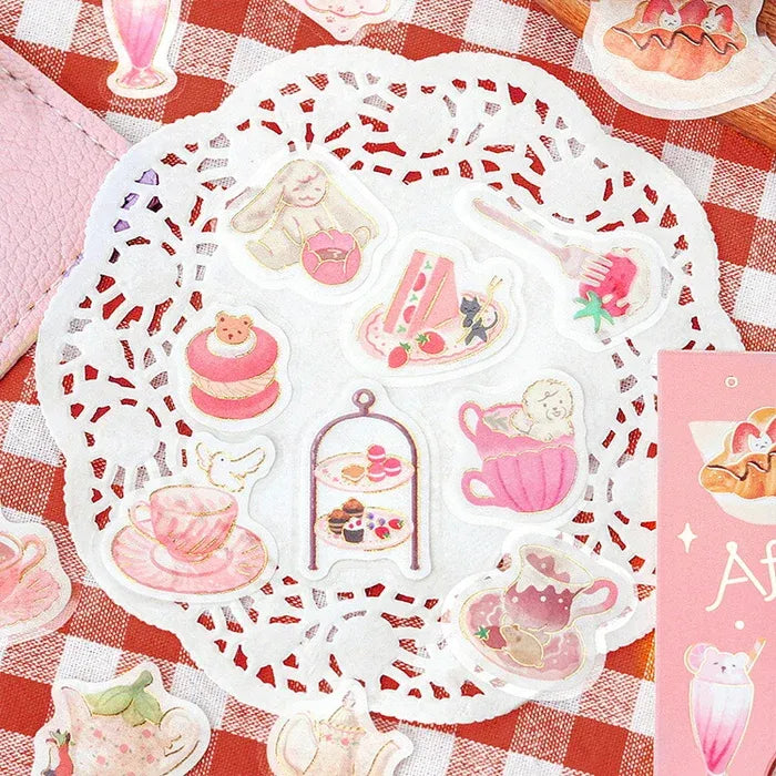 BGM Animals & Sweets Afternoon Tea Party Series Foil Stamped Flake Stickers, image 9