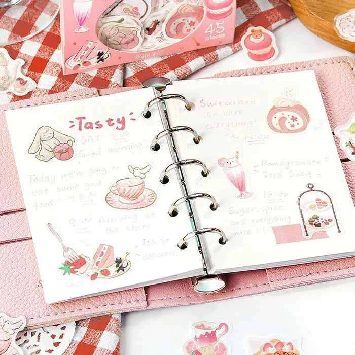BGM Animals & Sweets Afternoon Tea Party Series Foil Stamped Flake Stickers, image 10