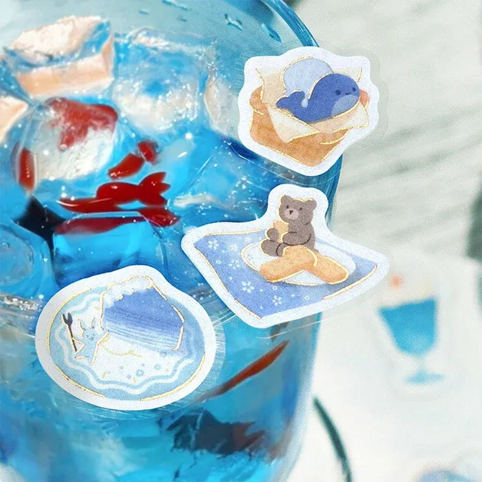 BGM Animals & Sweets Afternoon Tea Party Series Foil Stamped Flake Stickers, image 11