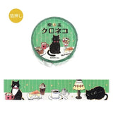 BGM Cafe Kuroneko Series Foil Washi Tape