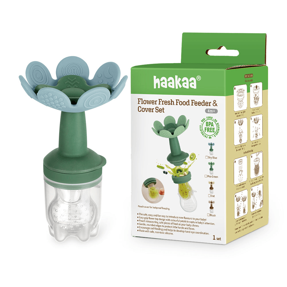 Haakaa Flower Fresh Food Feeder & Cover Set, image 2