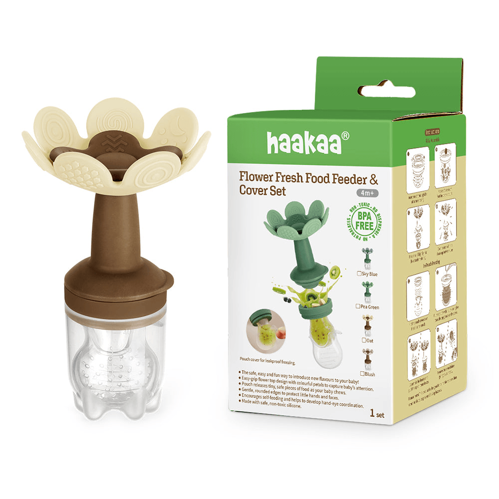 Haakaa Flower Fresh Food Feeder & Cover Set, image 4