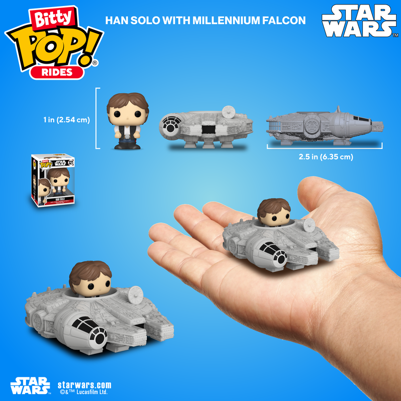 Funko Bitty Pop! Ride Star Wars - Han with Millenium Falcon, image 4