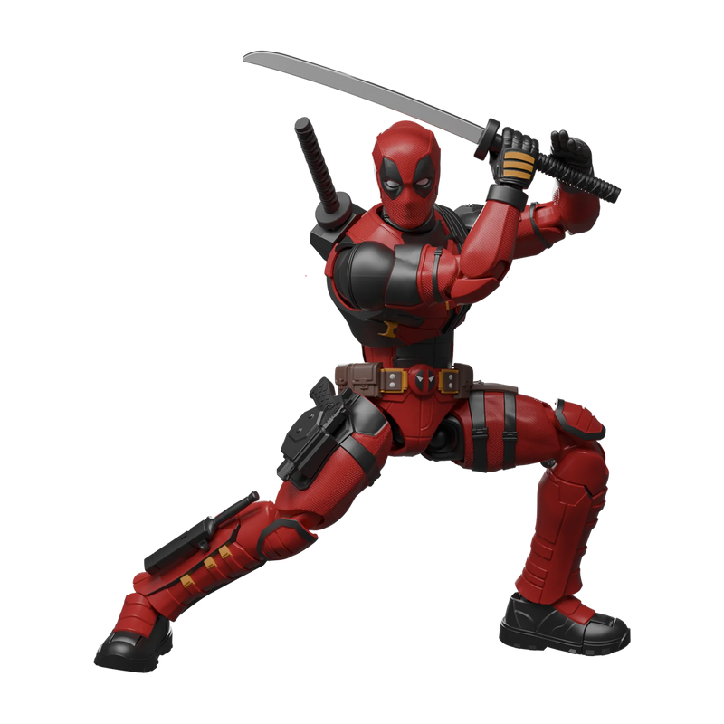 Blokees Marvel Infinity SAGA - Deadpool Champion Class Model Kit - Deadpool figure in action pose with swords.