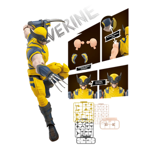 Blokees Marvel Infinity SAGA - Wolverine Champion Class Model Kit featuring a dynamic Wolverine pose with articulation details.