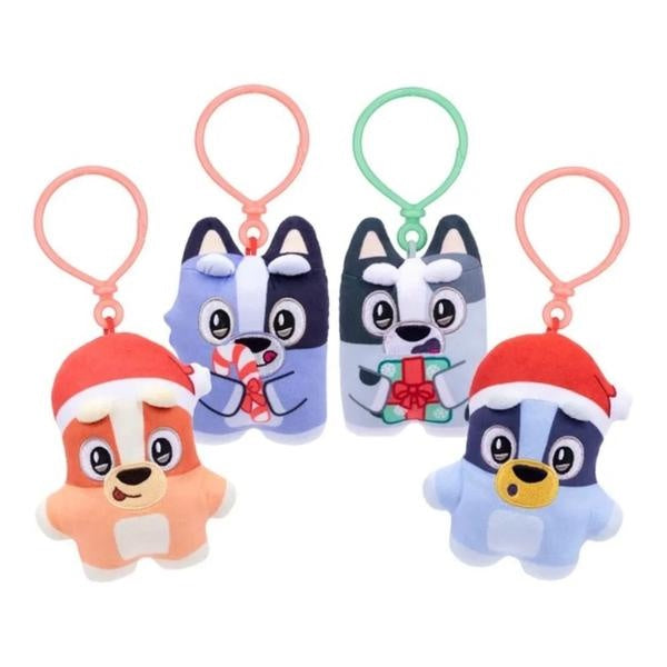 Bluey & Bingo Biscuits Holiday Plush Bag Tag