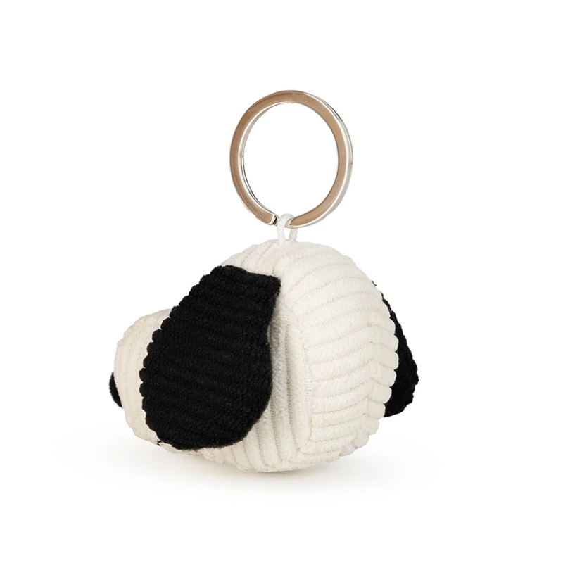Bon Ton Toys Peanuts Snoopy Head Corduroy Cream Keychain