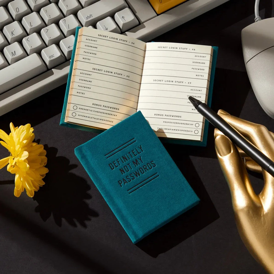 Brass Monkey “Definitely Not My Passwords” Tiny Password Diary, image 8