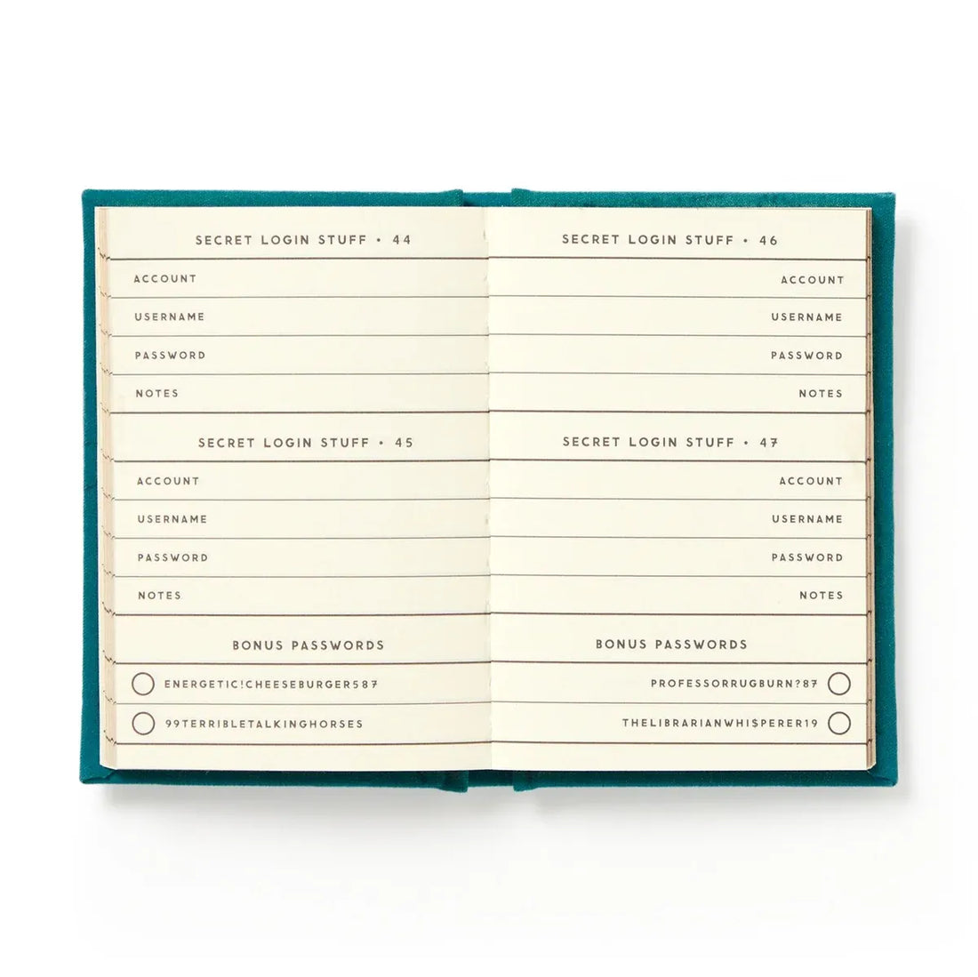 Brass Monkey “Definitely Not My Passwords” Tiny Password Diary, image 3