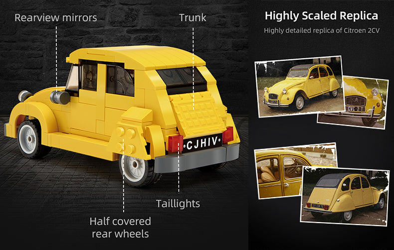 CaDA 1:24 The Citreon 2CV Retro Brick Car, image 5