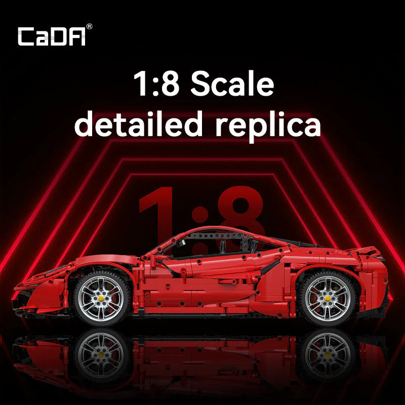 CaDA 1:10 RC Italian Super Car Non-Motorised Brick Model Kits, image 5