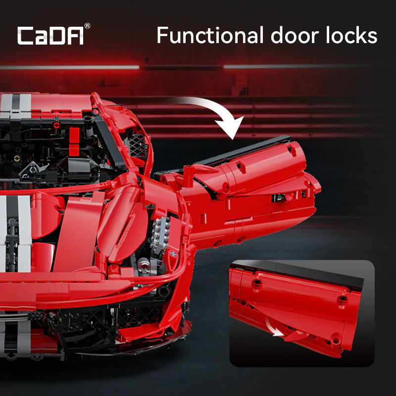 CaDA 1:10 RC Italian Super Car Non-Motorised Brick Model Kits, image 6