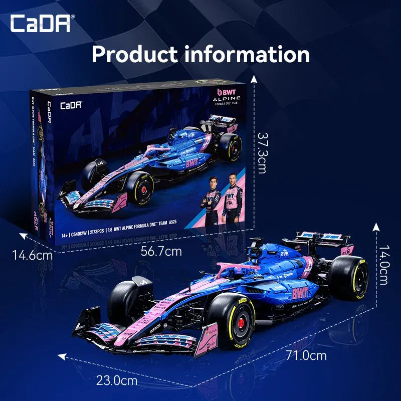 CaDA 1:8 BWT Alpine F1 Team A525 Building Set 2173pcs – C64012W, image 12