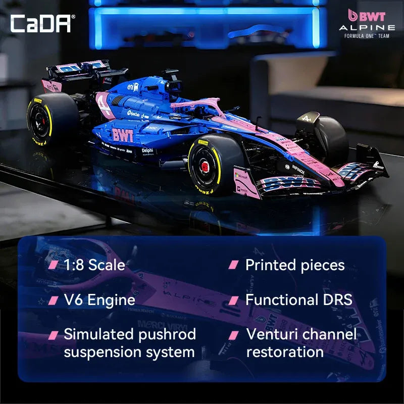 CaDA 1:8 BWT Alpine F1 Team A525 Building Set 2173pcs – C64012W, image 8