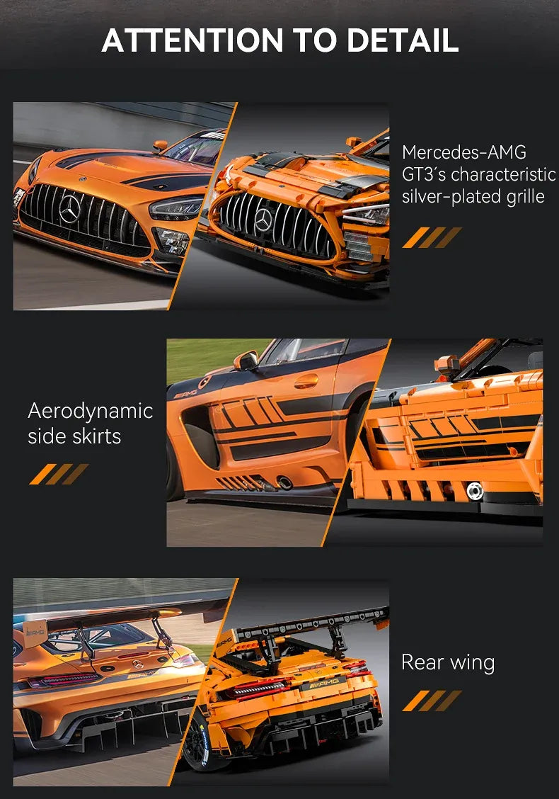 CaDA 1:8 Mercedes-AMG GT3 Building Set 5466pcs – C64008W, image 18
