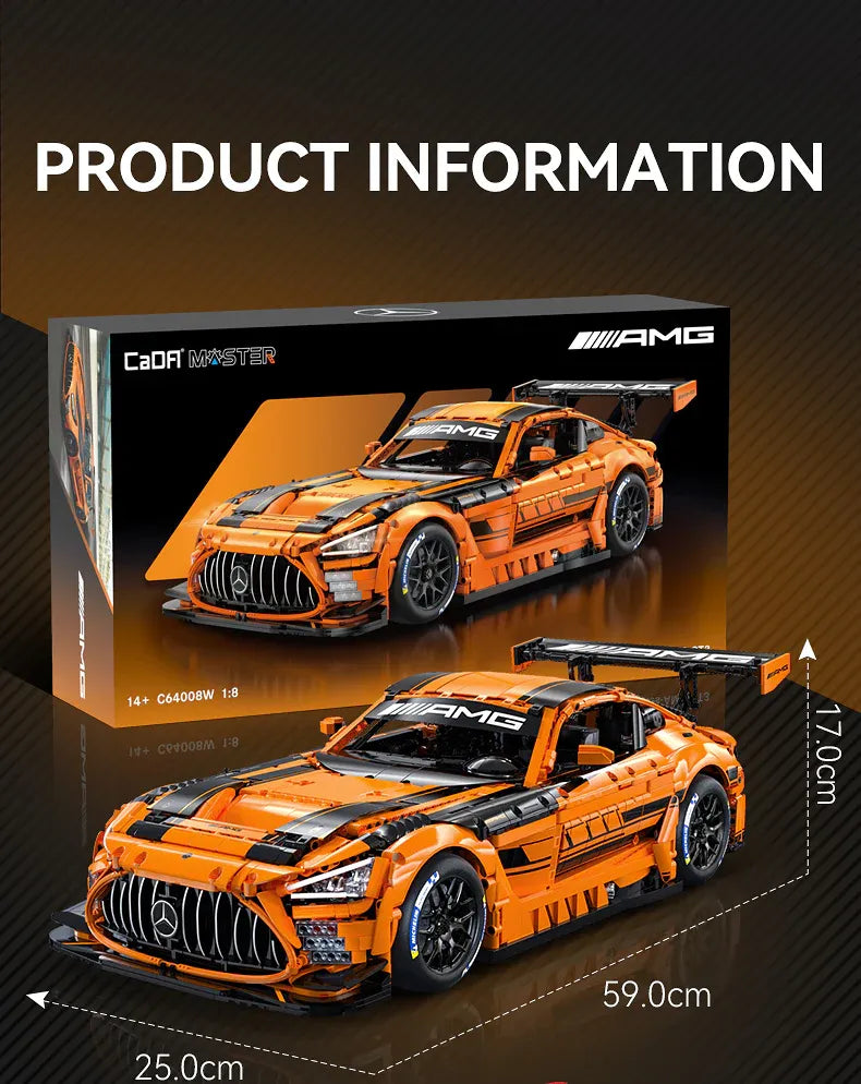 CaDA 1:8 Mercedes-AMG GT3 Building Set 5466pcs – C64008W, image 17