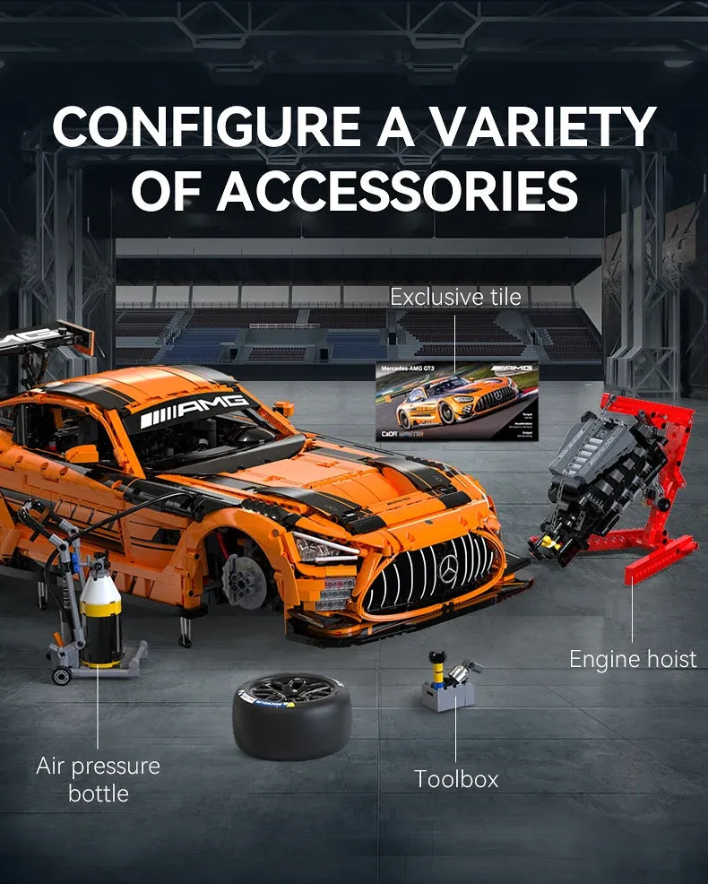 CaDA 1:8 Mercedes-AMG GT3 Building Set 5466pcs – C64008W, image 16