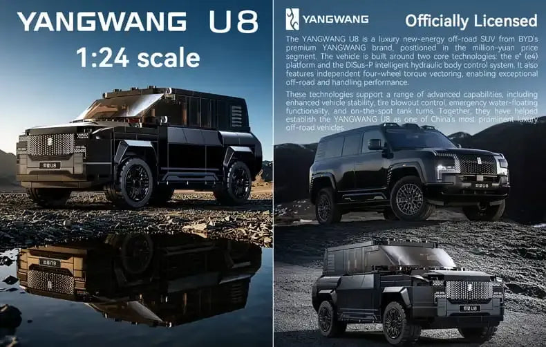 CaDA BYD YANGWANG U8 1:24 Scale Building Set - 304 Pieces - C55046W, image 4