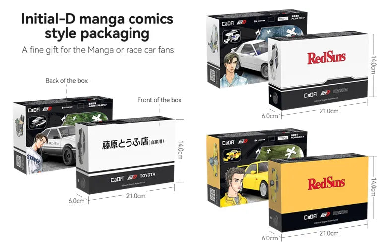 CaDA 1:35 Initial-D Toyota AE86 Trueno Car Brick Model Kits, image 6