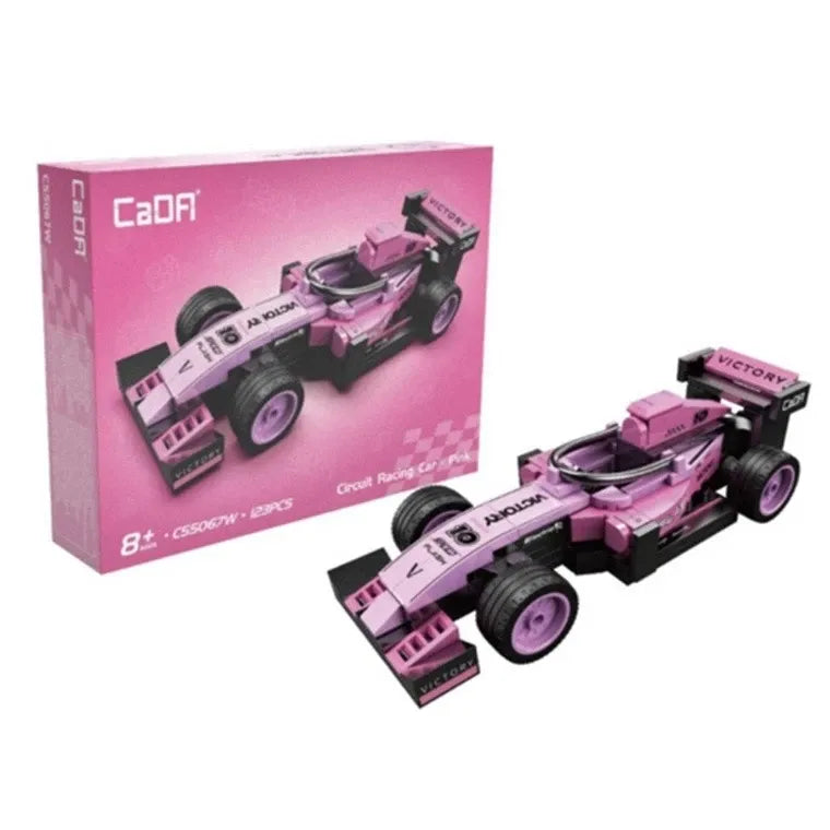 CaDA Pink Circuit Racing Car 1:32 Scale Building Set - 123 Pieces - C55067W, image 2