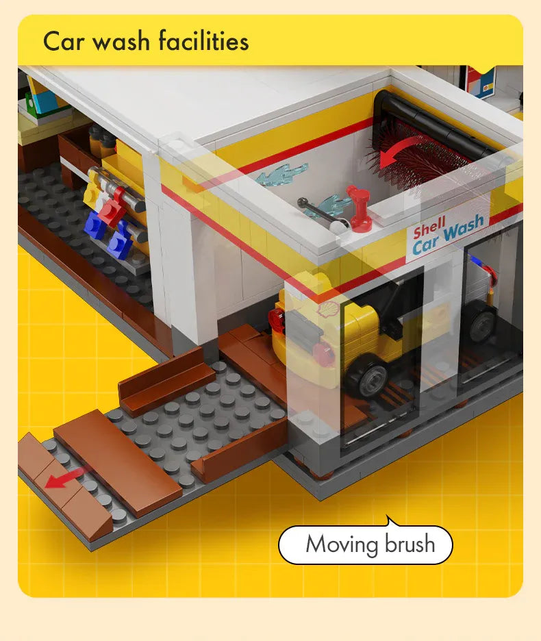 CaDA Shell Retail Station Building Set - 1309 Pieces - C66026W, image 7