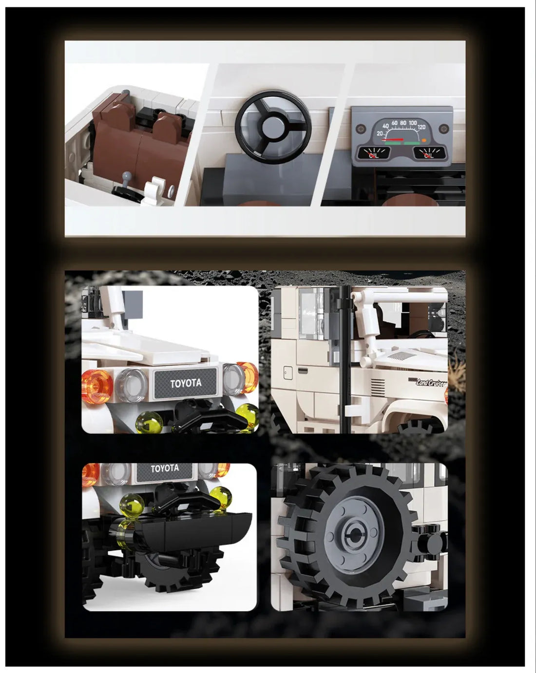 CaDA Toyota FJ40 Land Cruiser 1:24 Scale Building Set - 373 Pieces - C55042W, image 8