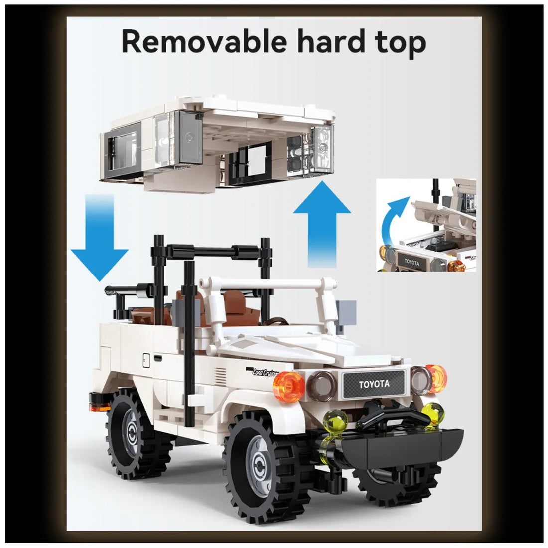 CaDA Toyota FJ40 Land Cruiser 1:24 Scale Building Set - 373 Pieces - C55042W, image 9