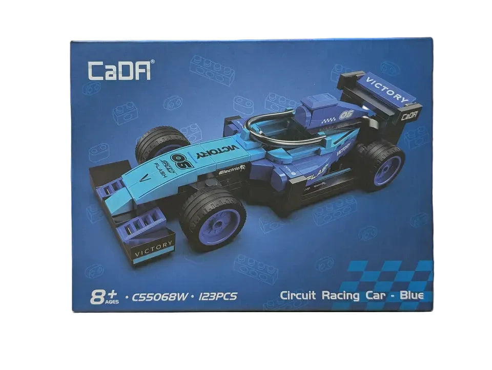 CaDA Weichang 06 Blue Racing Car 1:32 Scale Building Set - 123 Pieces - C55068W, image 2