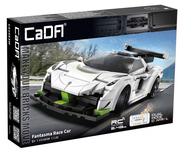 CaDA 1:20 Fantasma Racing Car Dual Control RC Brick Model Kits