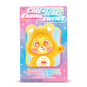 Care Bears Caring Cuties Plush Clip Blind Box featuring a cute vinyl plush character with expressive design.