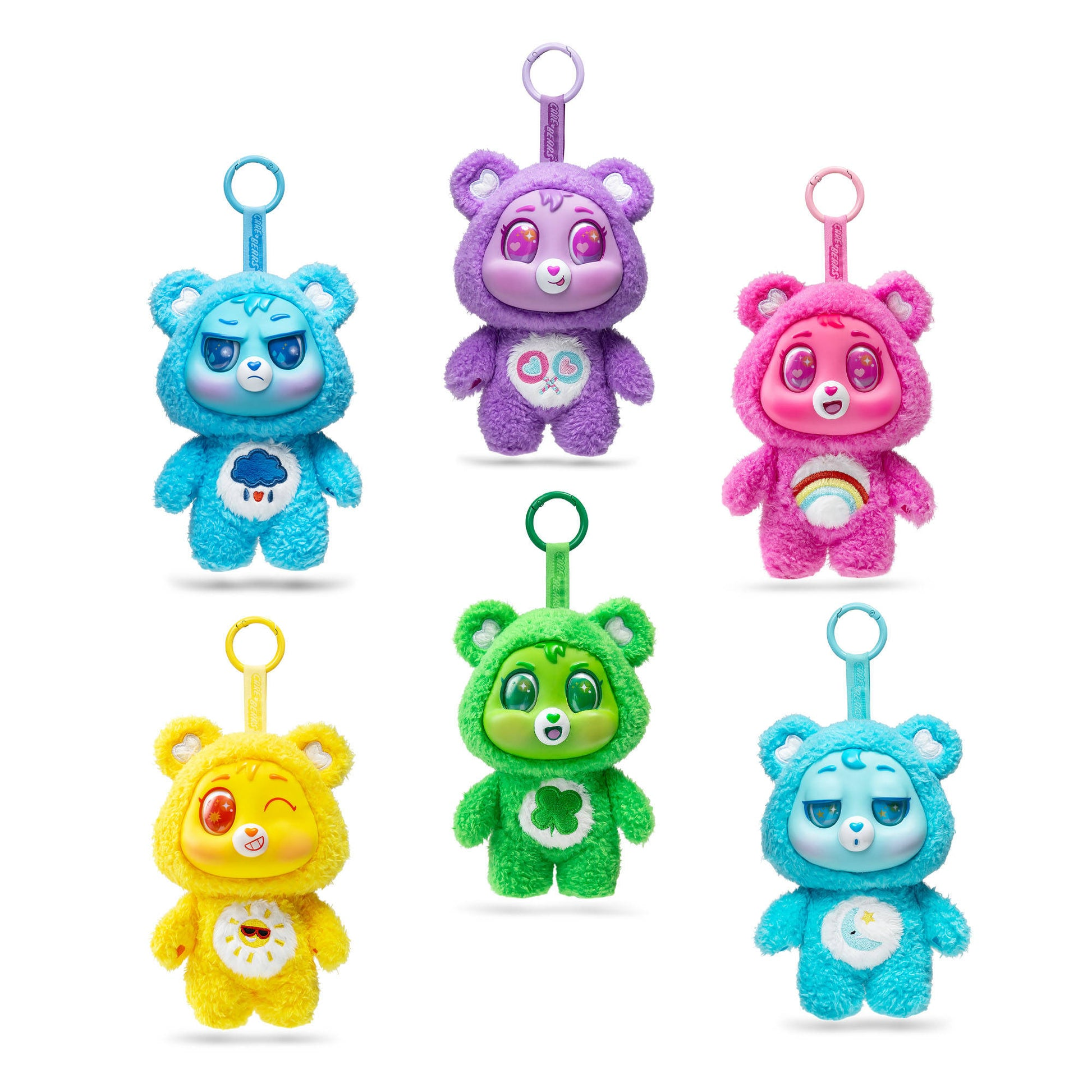 Care Bears Caring Cuties Plush Clip Blind Box with colorful mini plush characters
