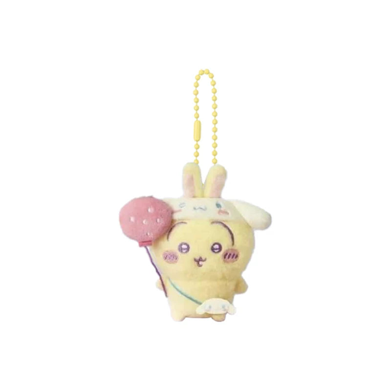 Chiikawa x Sanrio Characters Sitting Plush Bag Charm, image 4