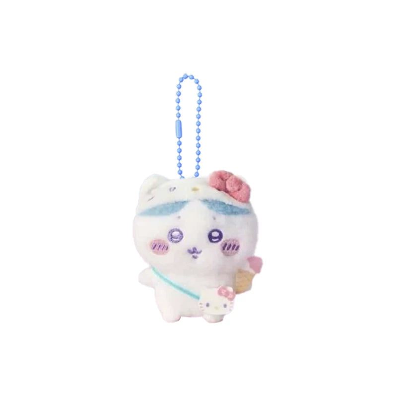Chiikawa x Sanrio Characters Sitting Plush Bag Charm, image 3