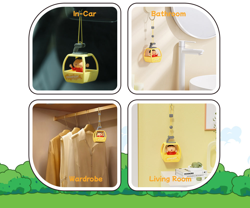 Crayon Shin-chan Cable Car Hanging Car Air Freshener, image 12