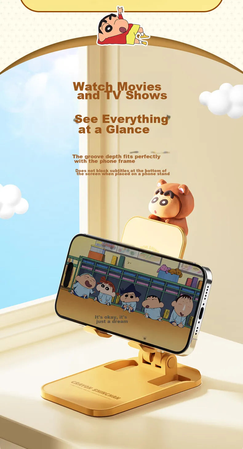 Crayon Shin-chan Foldable Desktop Phone Stand with Ornament, image 15