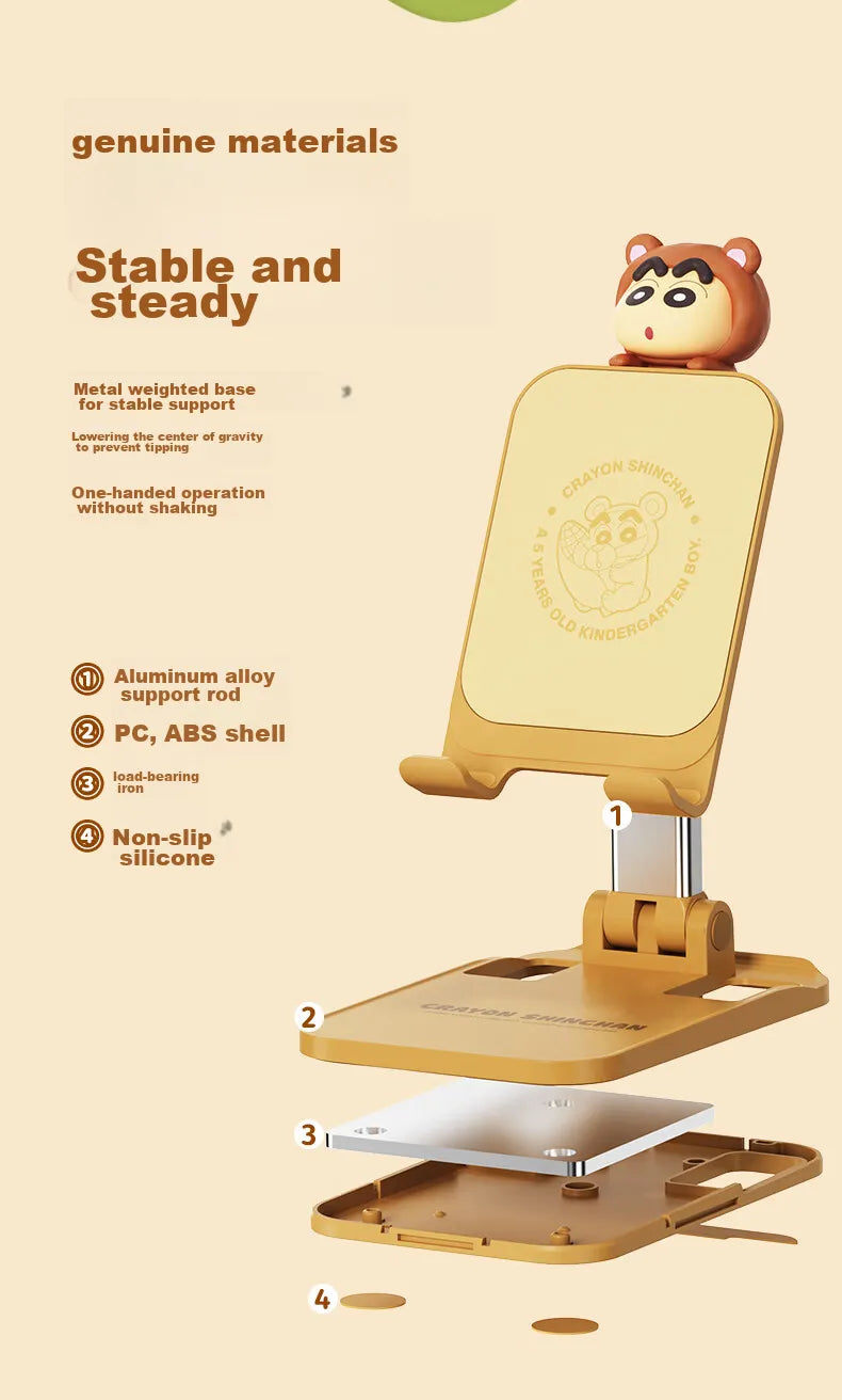 Crayon Shin-chan Foldable Desktop Phone Stand with Ornament, image 14