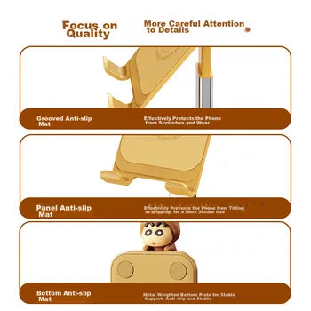 Crayon Shin-chan Foldable Desktop Phone Stand with Ornament, image 11