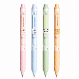 Cute 0.5mm Thermo-Erasable Gel Pen Set - 4 Pack, Crystal Blue or Black Ink