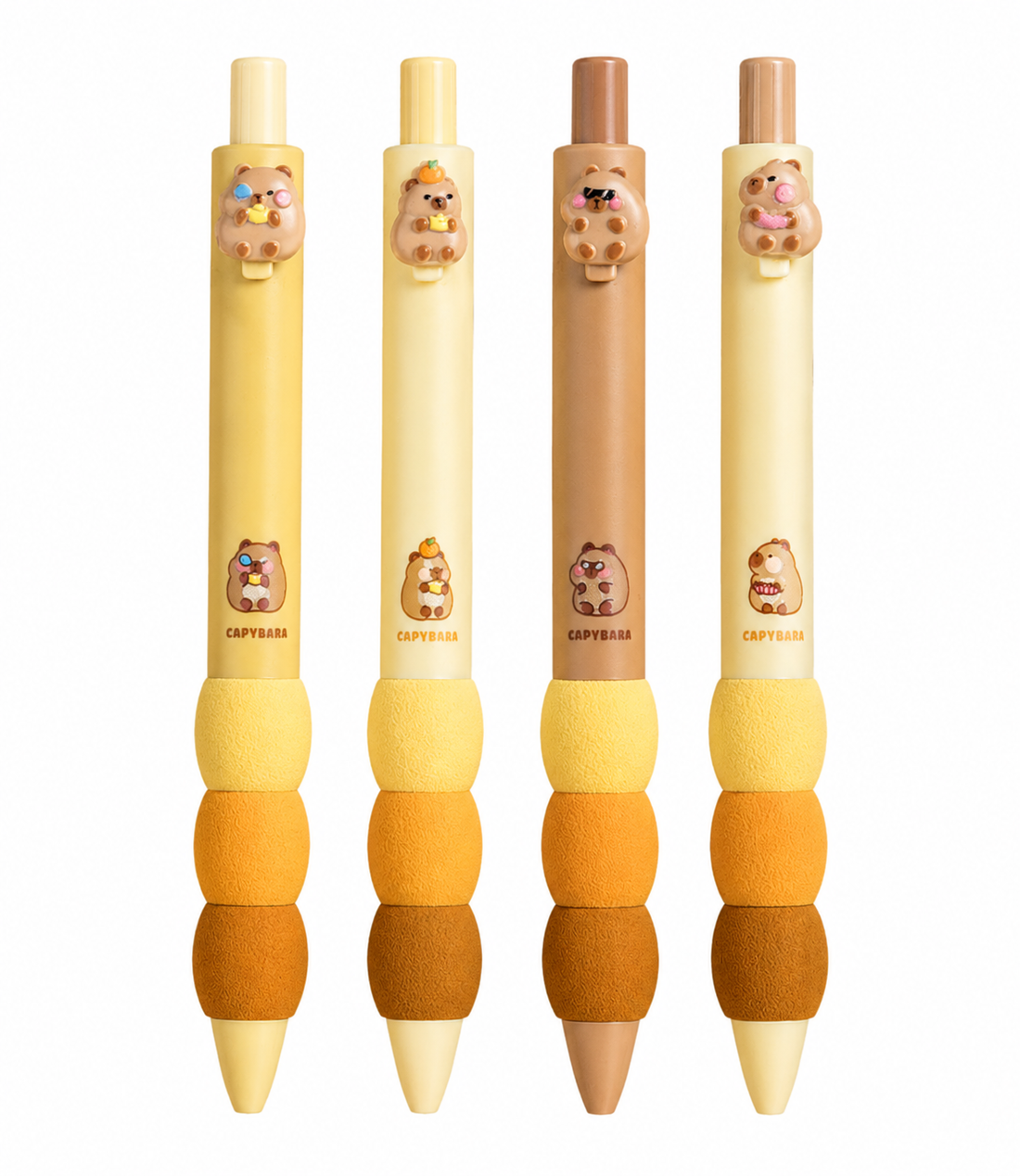 Cute 0.5mm Black Ink Gel Pen Set - 4 Pack, 2 Designs, image 2