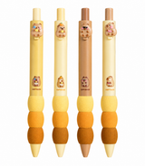 Cute 0.5mm Black Ink Gel Pen Set - 4 Pack, 2 Designs